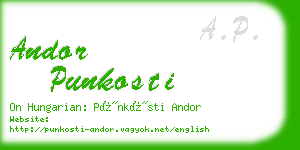 andor punkosti business card